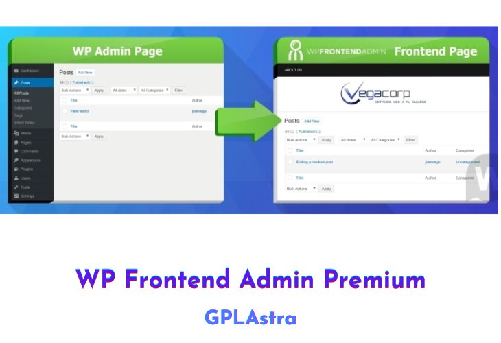 WP Frontend Admin Premium Free Download